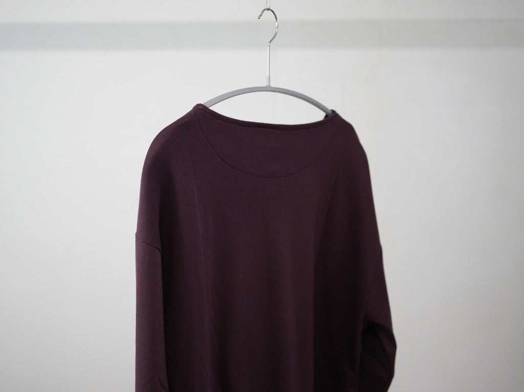 BISOWN ( ビソウン ) / Co Ca HENRY NECK CUT&SEWN PURPLE BROWN