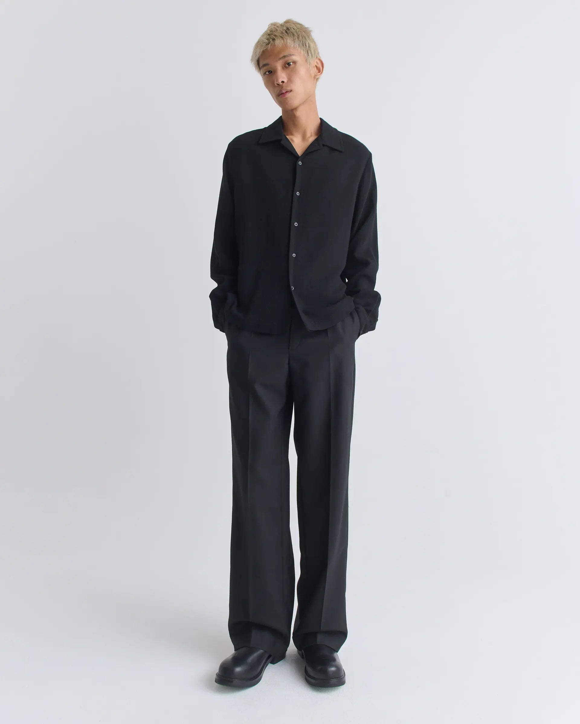Sefr (セファー) / SENSE shirts Black crepe