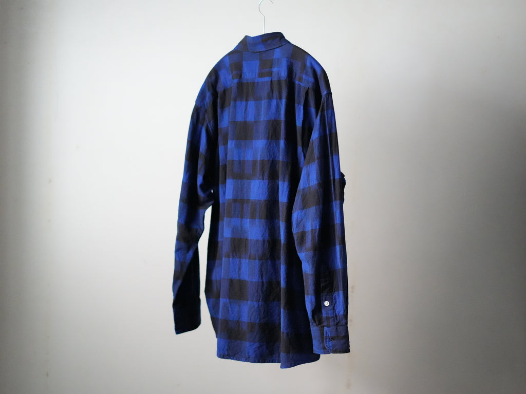 NOMA RHYTHM TEXTILE (ノーマリズムテキスタイル) / IKAT CHECK REGULAR COLLAR SHIRT