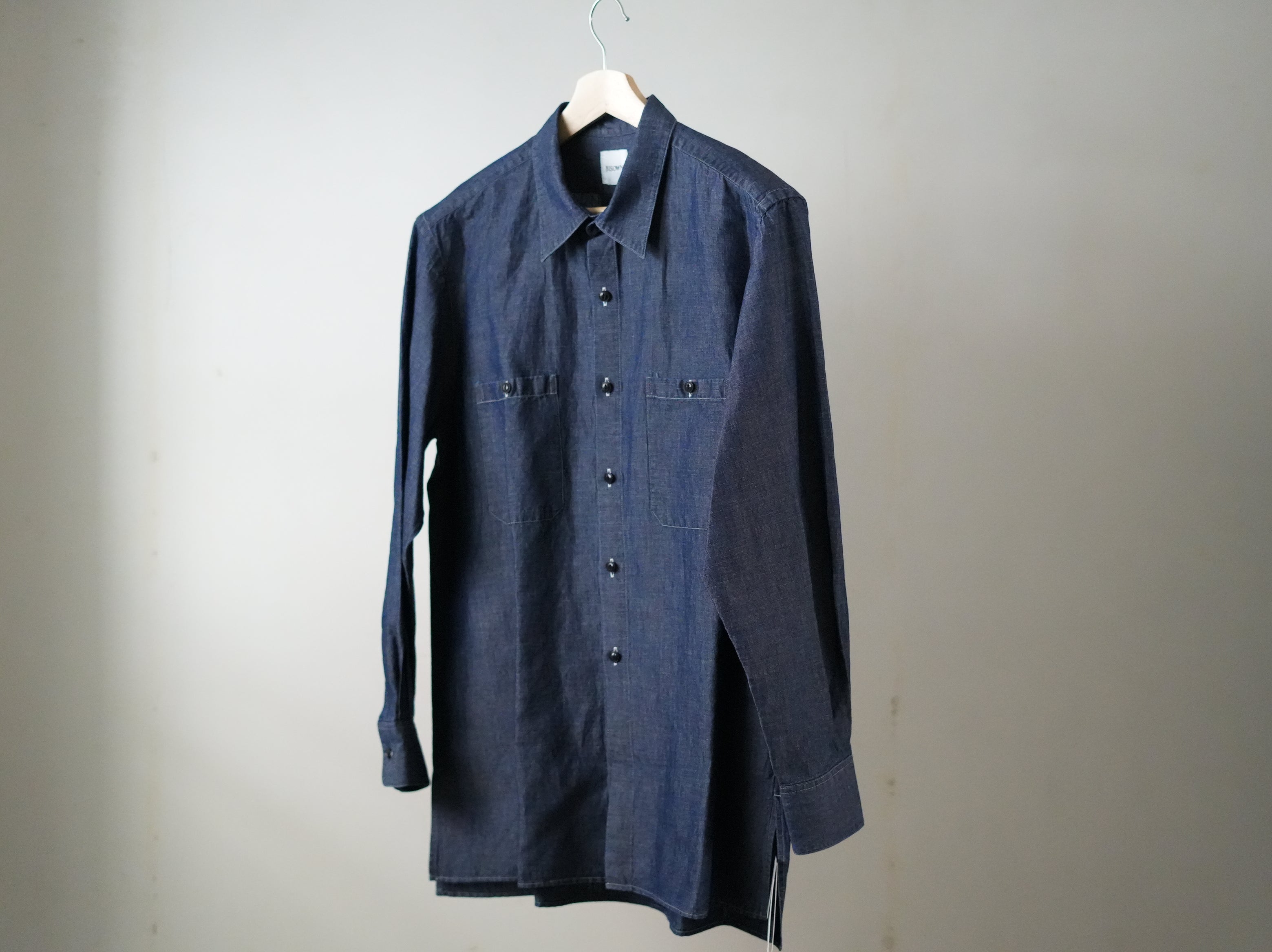 BISOWN ビソウン コットンリネン シャンブレーシャツ Dark Indigo