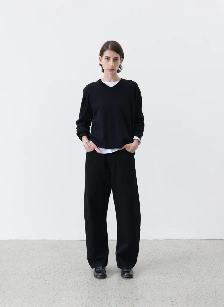 Observe (オブサーブ) / Twisted cambia denim pants Black