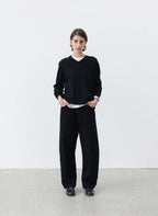 Observe (オブサーブ) / Twisted cambia denim pants Black