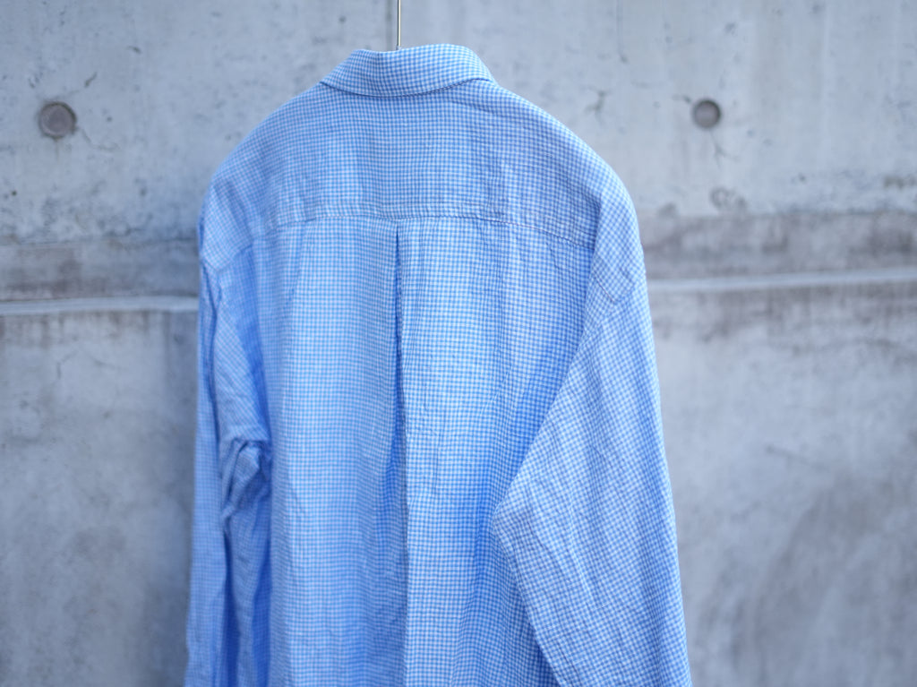 ensou. (エンソウ) / Ribbon Shirts b pale blue Gingham