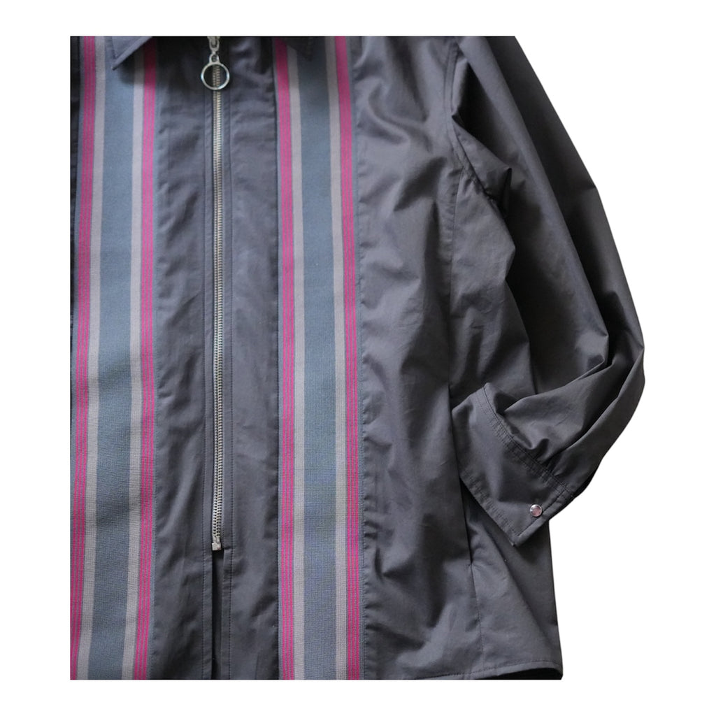 mando (マンド) / Front Zip Rib Panel Shirt