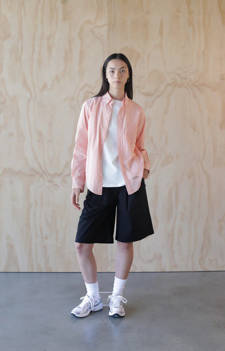 Observe (オブサーブ) / Pinstripe oxford Shirts Orange