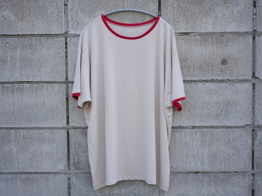 BISOWN (ビソウン) / PIMA MOKLODI RINGER TEE STONE × RED