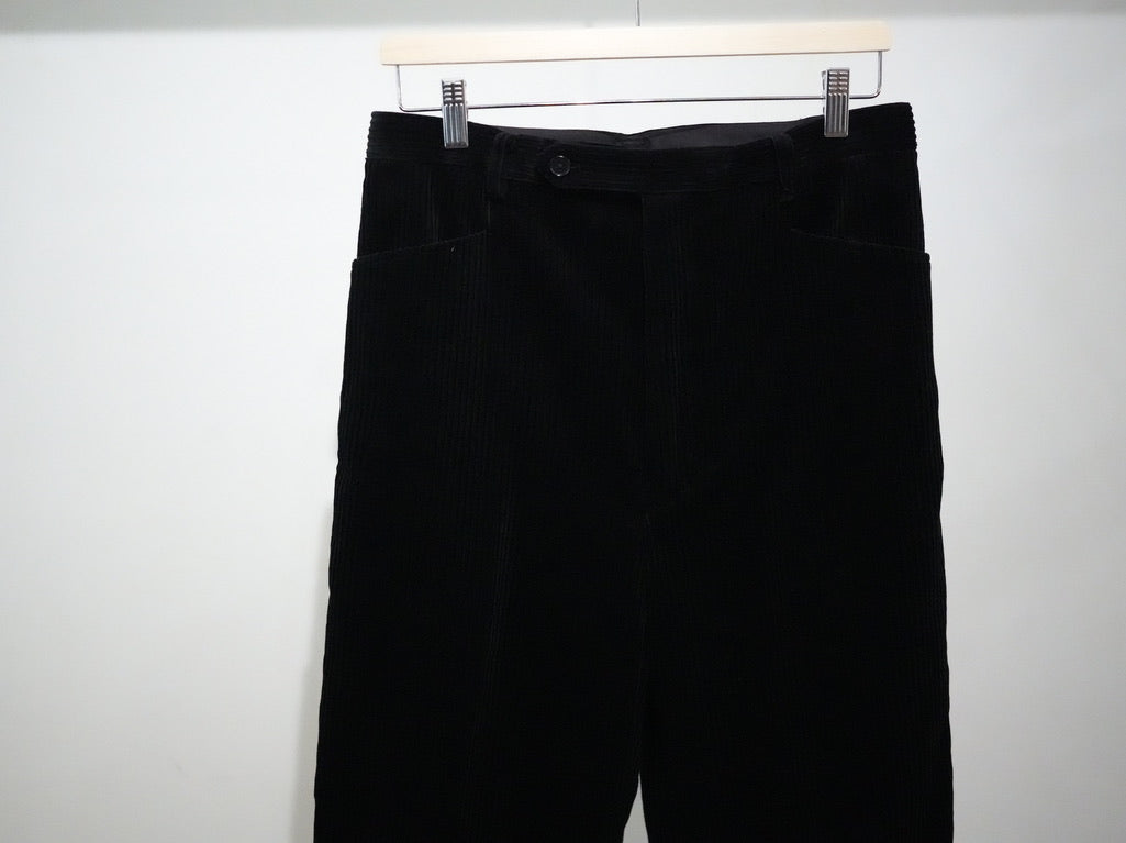 BISOWN ( ビソウン ) / MIXED-WALE CORDUROY NOTUCK SLACKS BLACK
