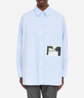 MM6 Maison Margiela ( エムエムシックス ) / Cotton poplin shirt with patched Light Blue