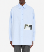 MM6 Maison Margiela ( エムエムシックス ) / Cotton poplin shirt with patched Light Blue