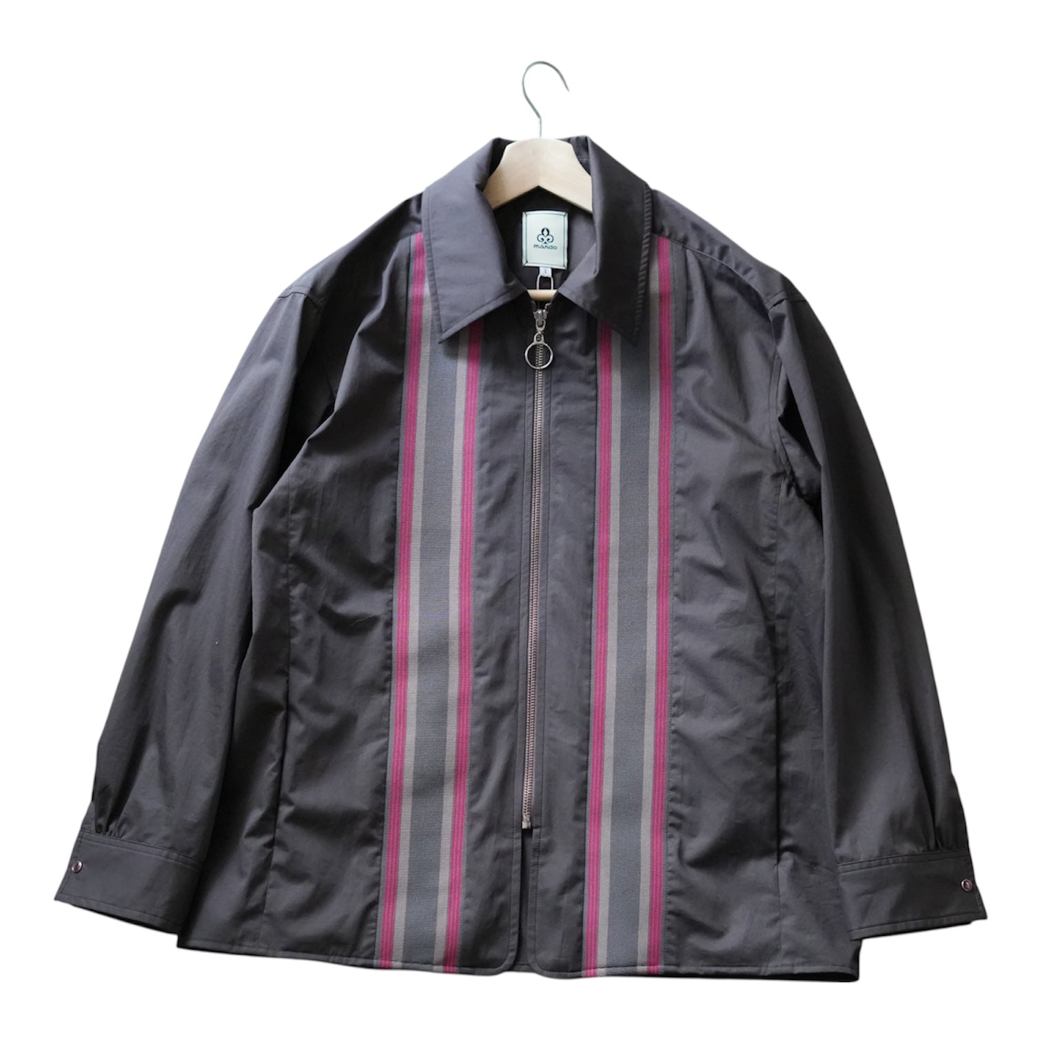 mando (マンド) / Front Zip Rib Panel Shirt