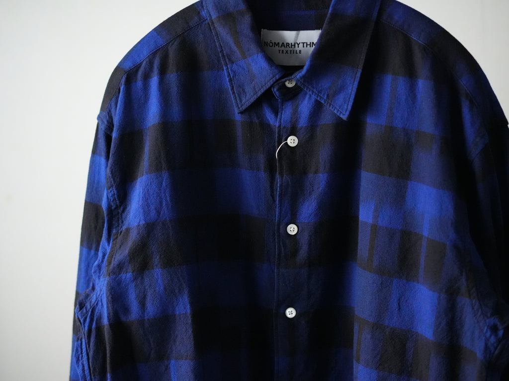 NOMA RHYTHM TEXTILE (ノーマリズムテキスタイル) / IKAT CHECK REGULAR COLLAR SHIRT