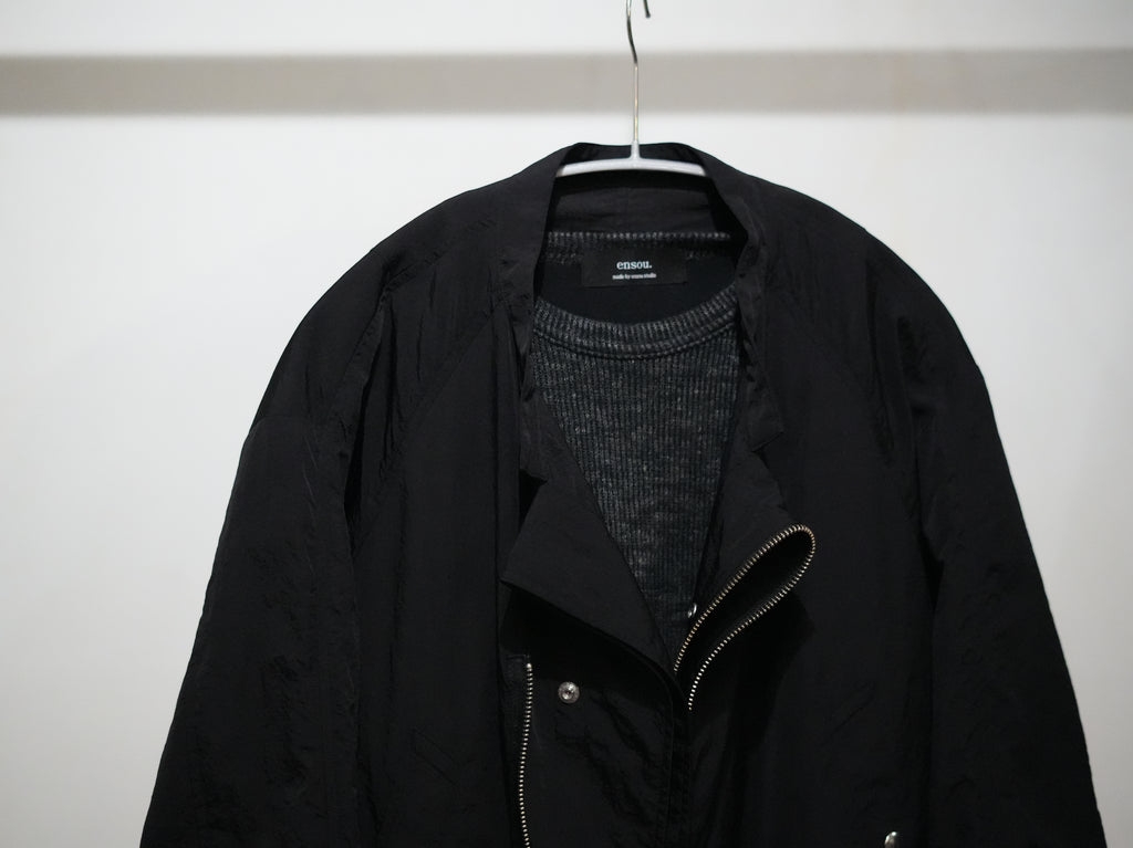 ensou. (エンソウ) / D-shaped Long Sleeve Tee a.Black