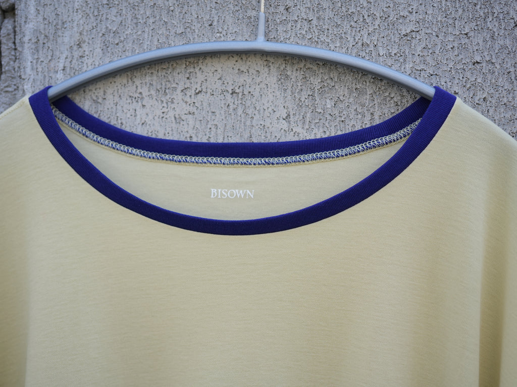 BISOWN (ビソウン) / PIMA MOKLODI RINGER TEE YELLOW × BLUE