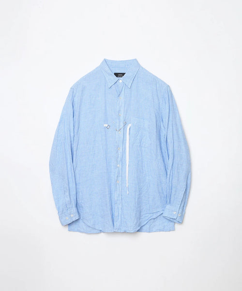 ensou. リボンシャツ ensou. (エンソウ) / Ribbon Shirts b pale blue Gingham リボンシャツ