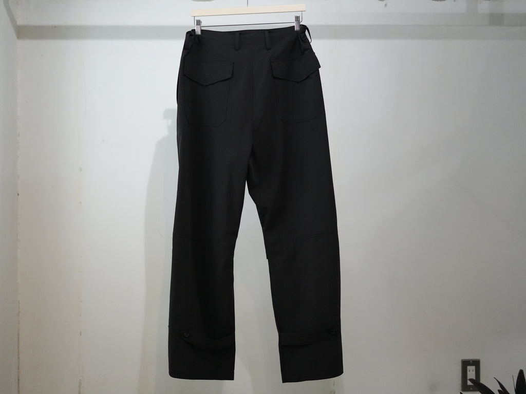 ensou. (エンソウ) / Double Front Derby Pants a. Black