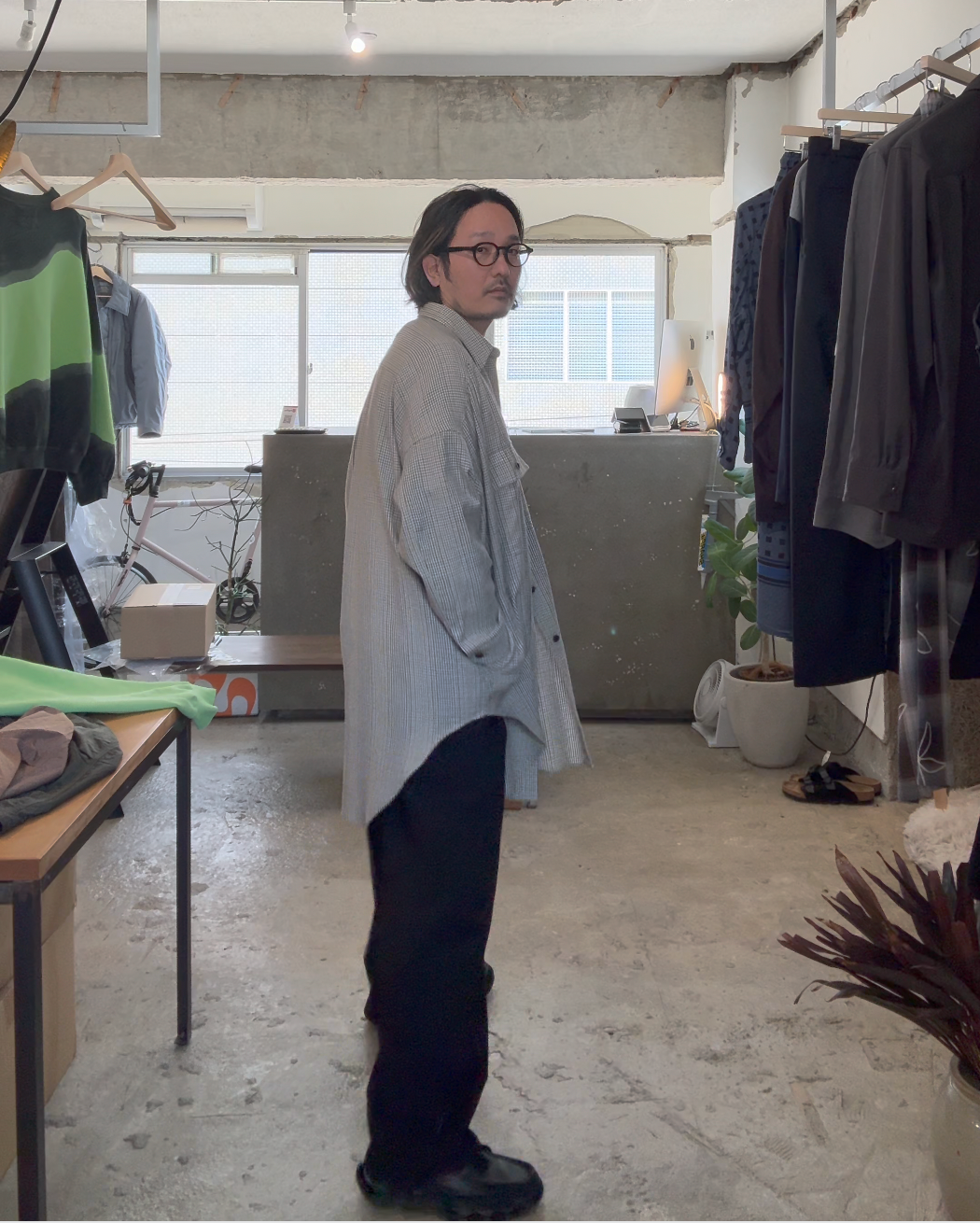 ensou. (エンソウ) / Whale Work Shirts a Olive Plaid