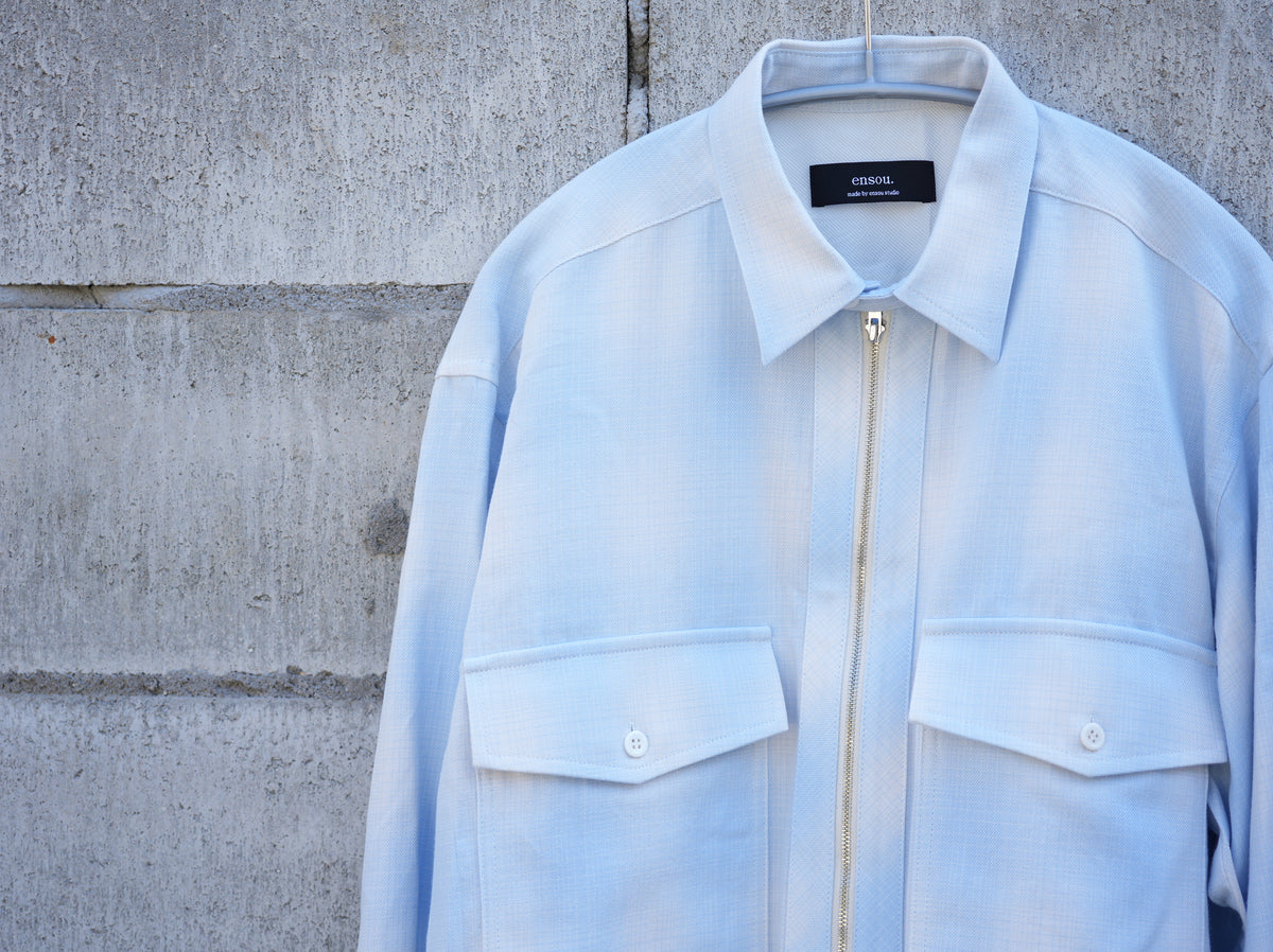 ensou. ( エンソウ ) / Half-zip shirts Sonic Blue