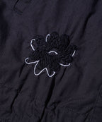 NOMA RHYTHM TEXTILE (ノーマ) / FLOWER EMBROIDERY HOODED COAT black