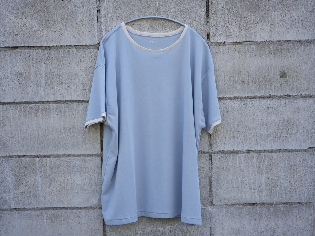 BISOWN (ビソウン) / PIMA MOKLODI RINGER TEE BLUE× WHITE