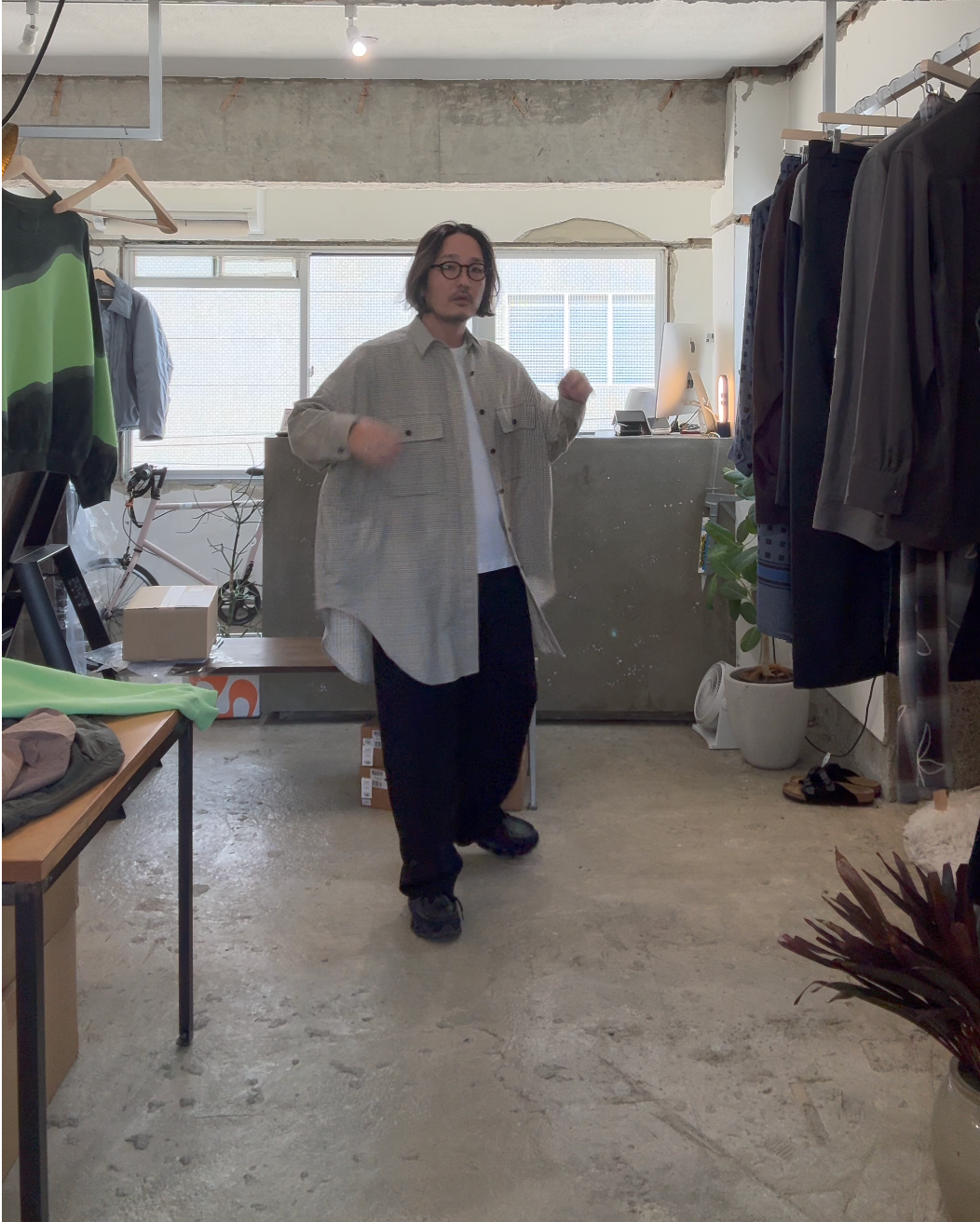 ensou. (エンソウ) / Whale Work Shirts a Olive Plaid