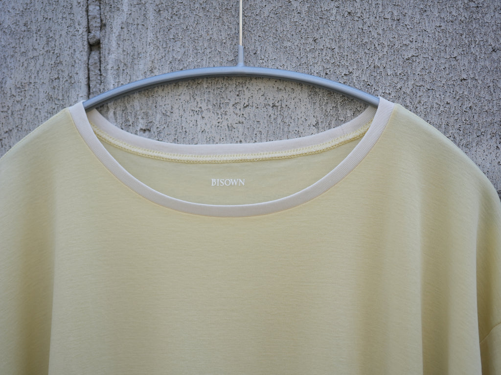 BISOWN (ビソウン) / PIMA MOKLODI RINGER TEE YELLOW × WHITE