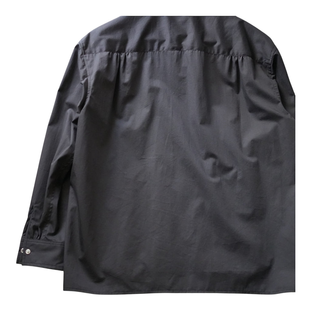 mando (マンド) / Front Zip Rib Panel Shirt
