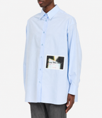 MM6 Maison Margiela ( エムエムシックス ) / Cotton poplin shirt with patched Light Blue