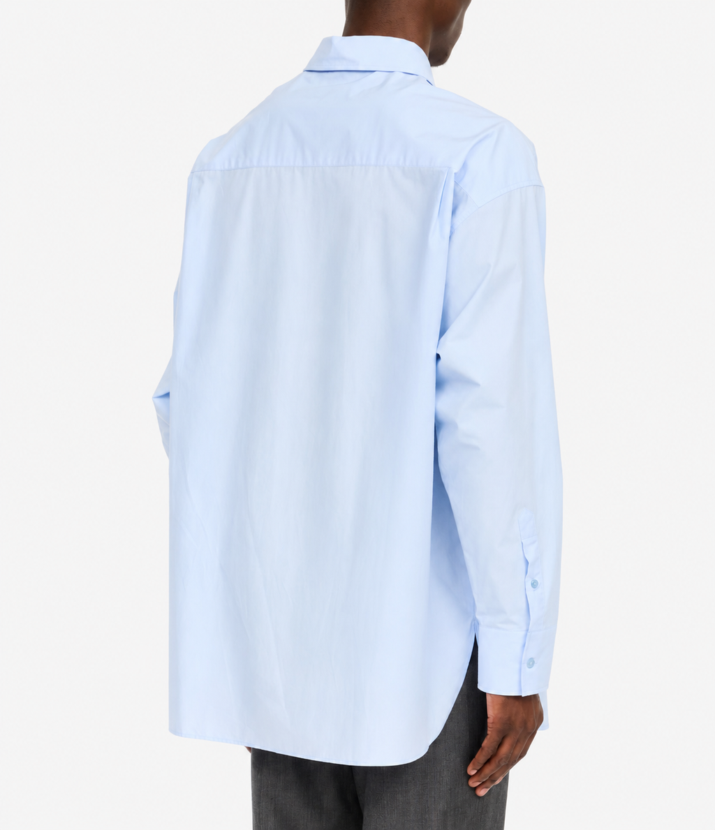 MM6 Maison Margiela ( エムエムシックス ) / Cotton poplin shirt with patched Light Blue