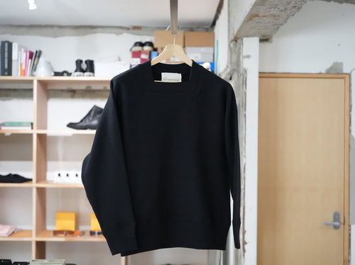 New Western Manner / Square neck sweat Black