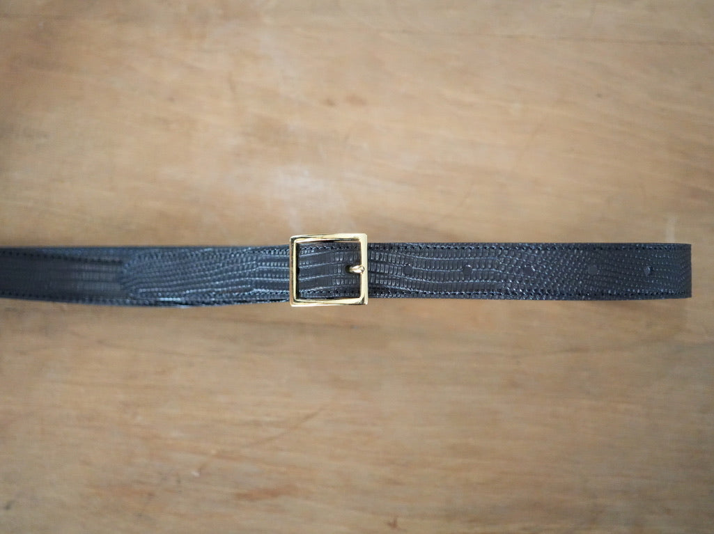 BISOWN ( ビソウン ) / LIZARD CLASSIC SQUARE BELT BLACK