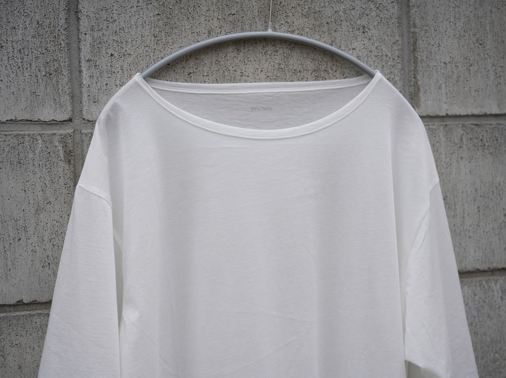 BISOWN (ビソウン) / 120/2 COTTON CREWNECK TEE WHITE – about-fukuoka