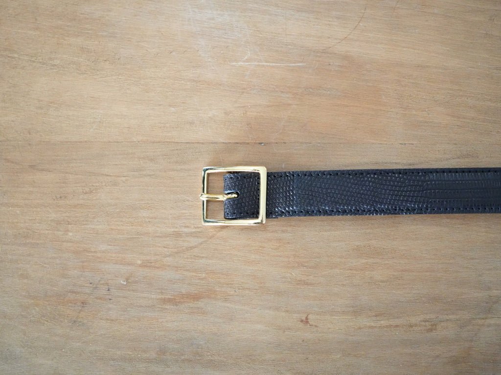 BISOWN ( ビソウン ) / LIZARD CLASSIC SQUARE BELT BLACK