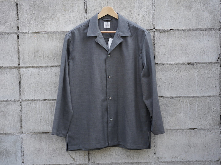 BISOWN BRITISH CLASSIC WOOL STITCH SHIRTS GRAY 2