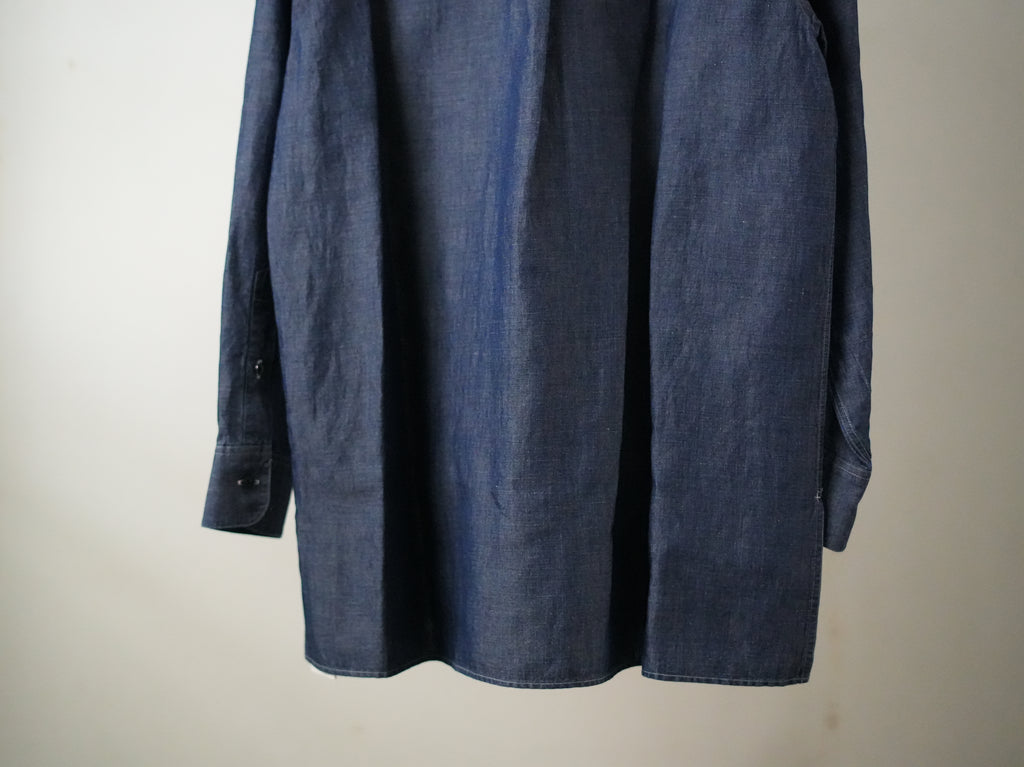 BISOWN (ビソウン) / COTTON LINEN CAMBRAY SHIRTS Dark Indigo