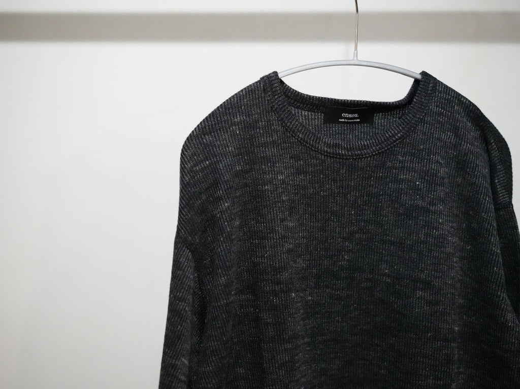 ensou. (エンソウ) / D-shaped Long Sleeve Tee a.Black