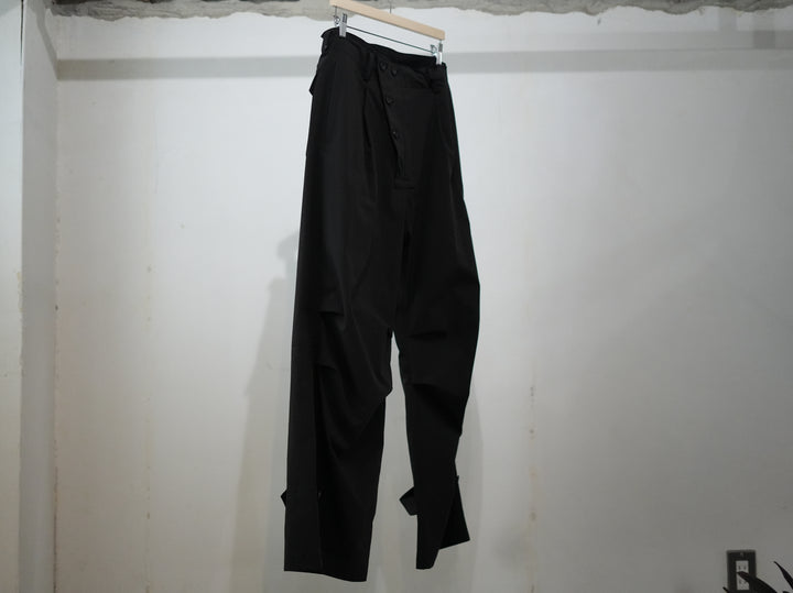 ensou. Double Front Derby Pants a. Black 2