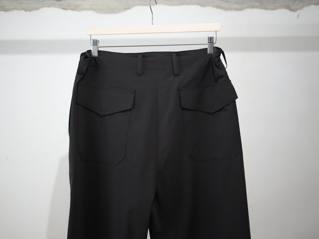 ensou. (エンソウ) / Double Front Derby Pants a. Black