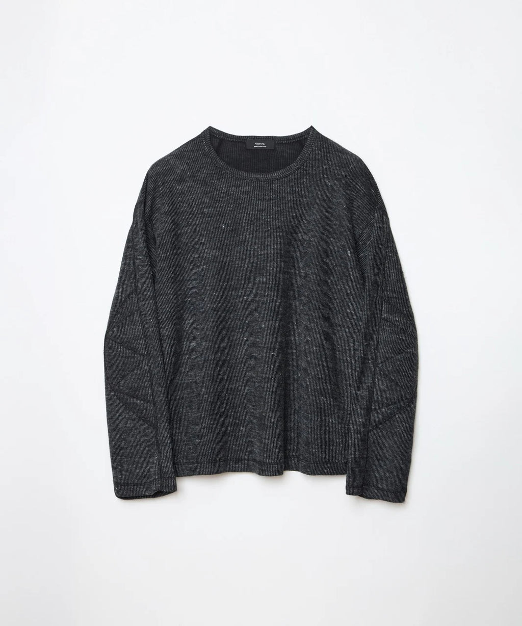 ensou. (エンソウ) / D-shaped Long Sleeve Tee a.Black