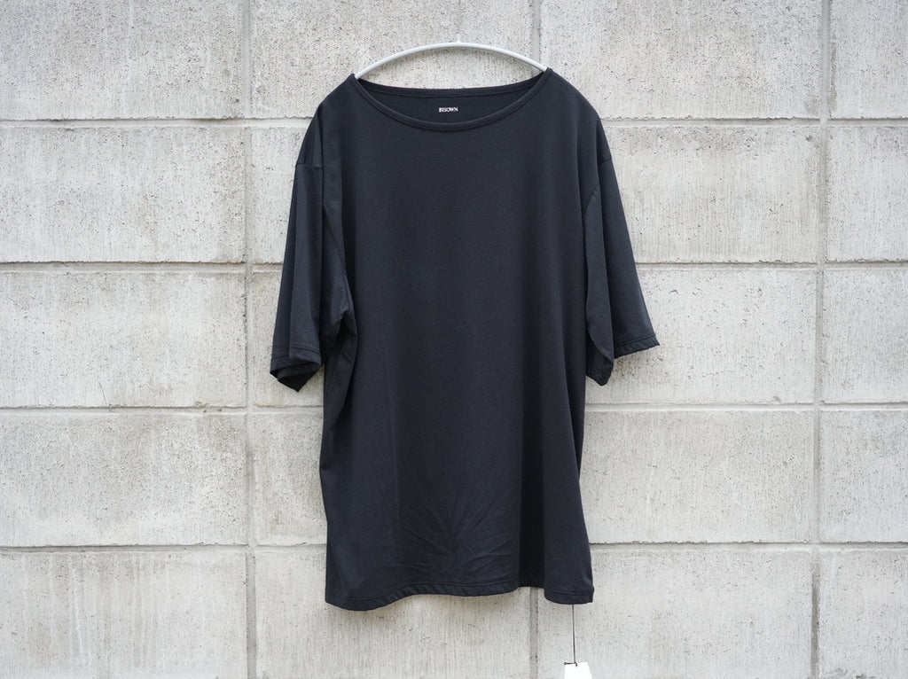 BISOWN (ビソウン) / 120/2 COTTON CREWNECK TEE BLACK