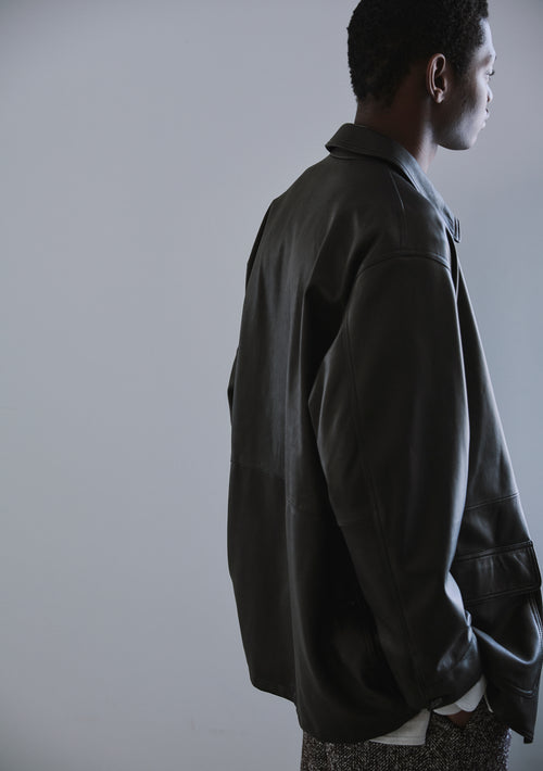 BISOWN ( ビソウン ) / LUMB LEATHER HUNTING JACKET BLACK